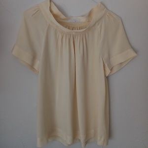 Cream silk blouse